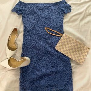 Off the shoulder cocktail dress